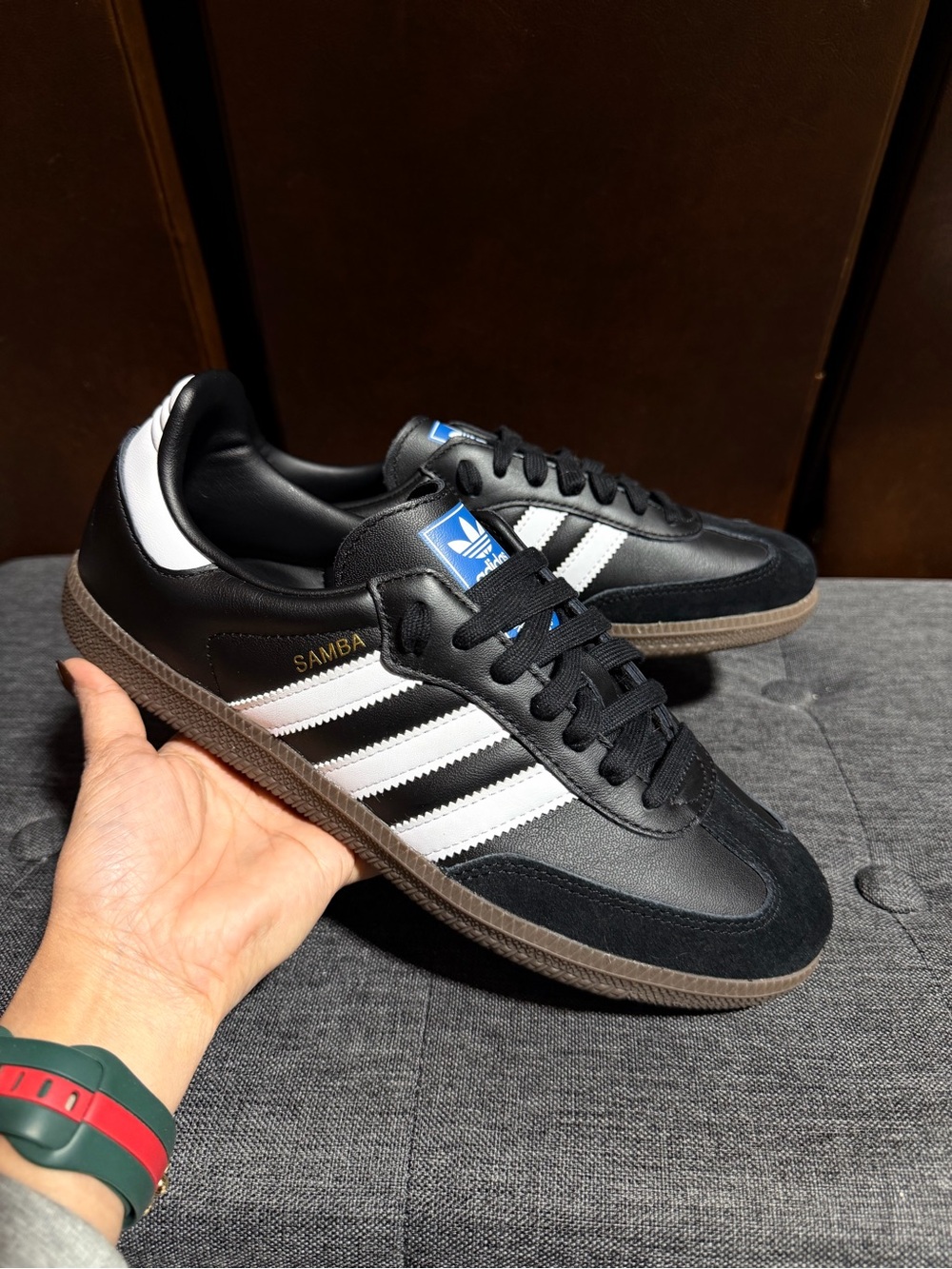 Adidas Samba Classic Leather Sneakers - Black/White Women’s size 7.5